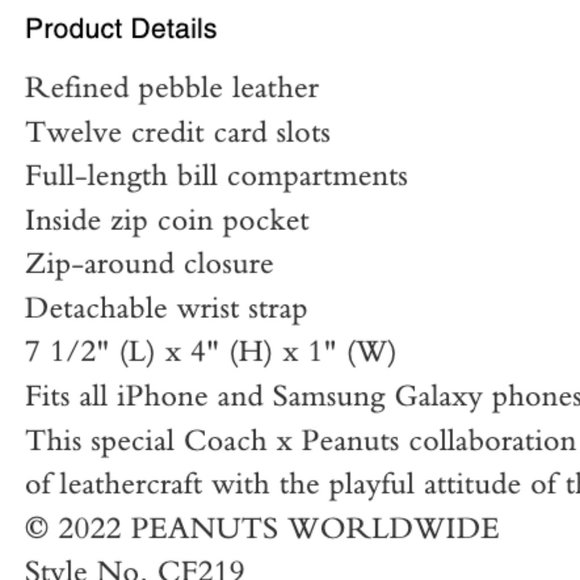 NEW Coach X Peanuts Long Zip Around Wallet Snoopy Friends Motif IVORY LEATHER! - Picture 7 of 7